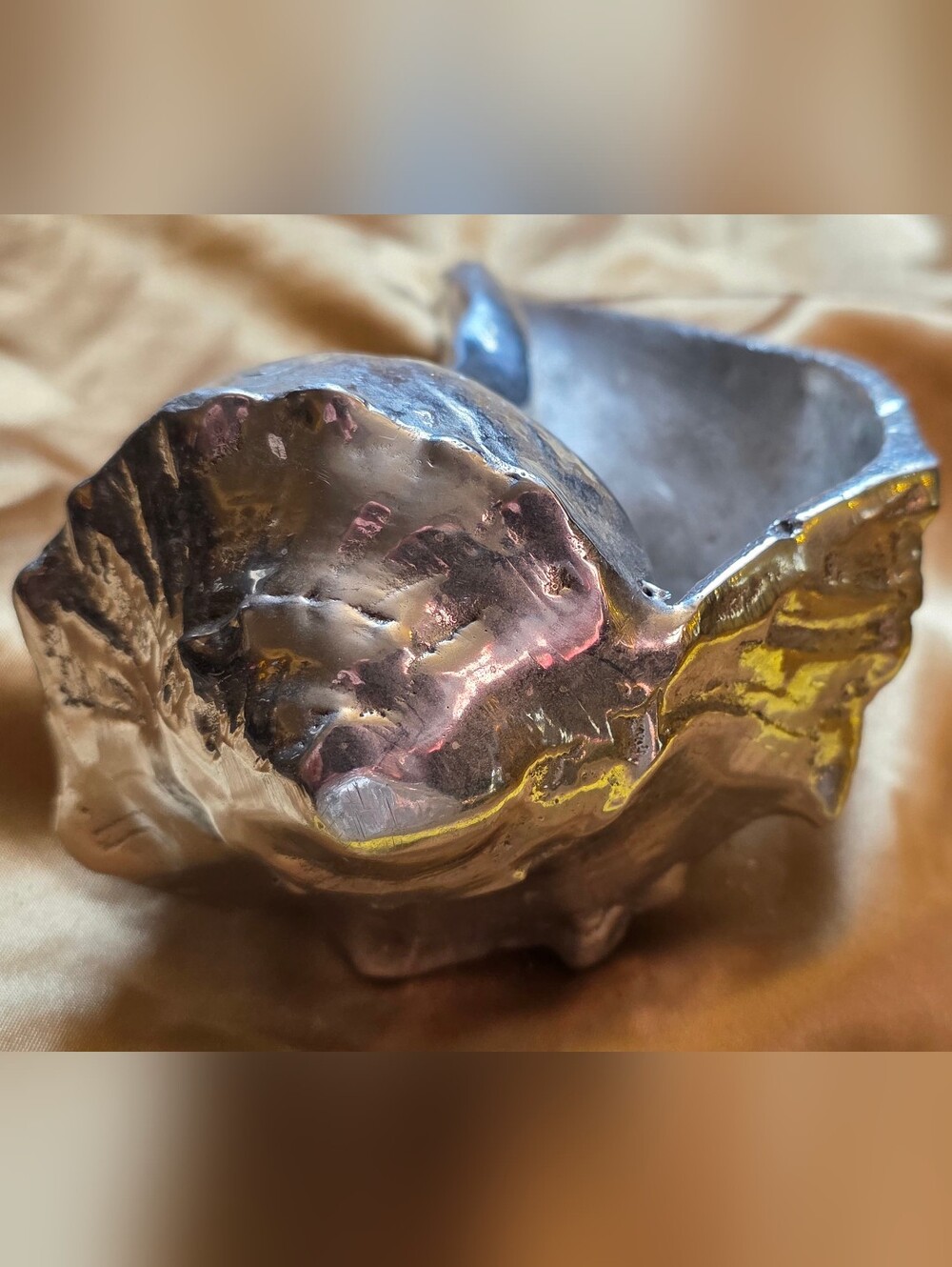Cast Metal Shell Sculpture Decorative Accent - Picture 9 of 10